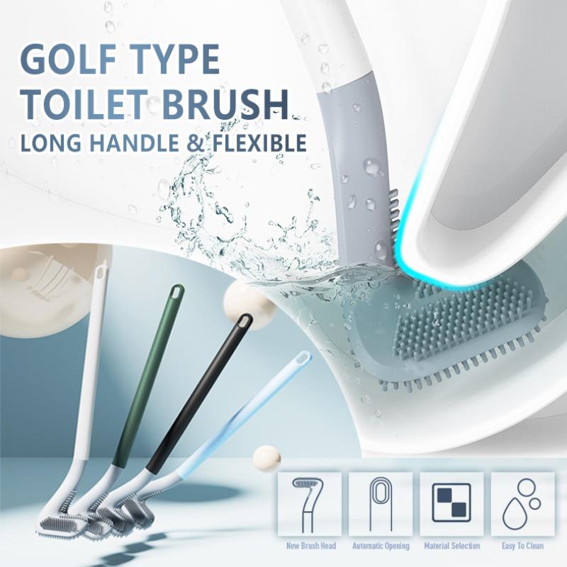 Pack of 6 pcs), Golf Toilet Brush, Silicone Toilet Cleaning Brush, Golf  Brush Head Toilet Brush
