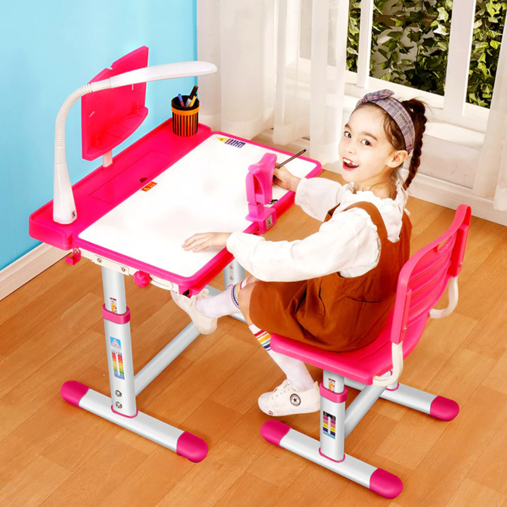 Interactive Kids Adjustable Large Study Desk And Chair Set - My Home Accessories