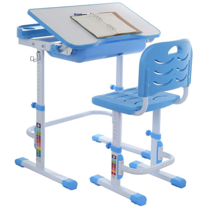 Interactive Kids Adjustable Large Study Desk And Chair Set - My Home Accessories