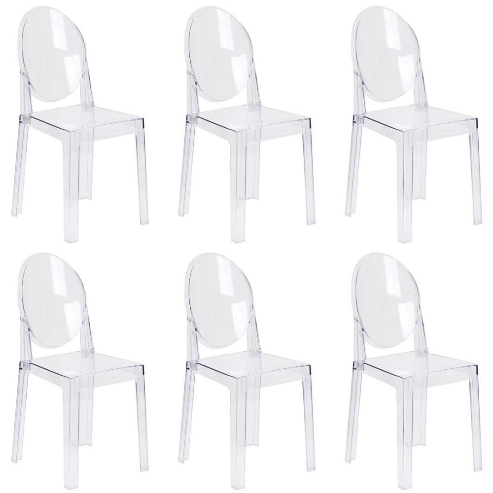 Modern Clear Acrylic Folding Dining Vanity Desk Chair - My Home Accessories