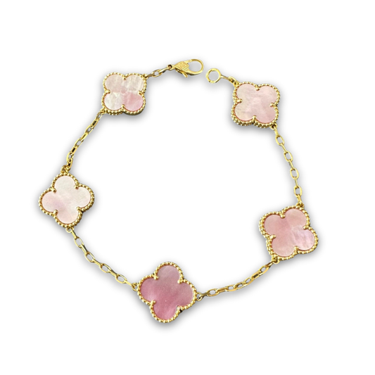 LUCKY CLOVER BRACELET PINK