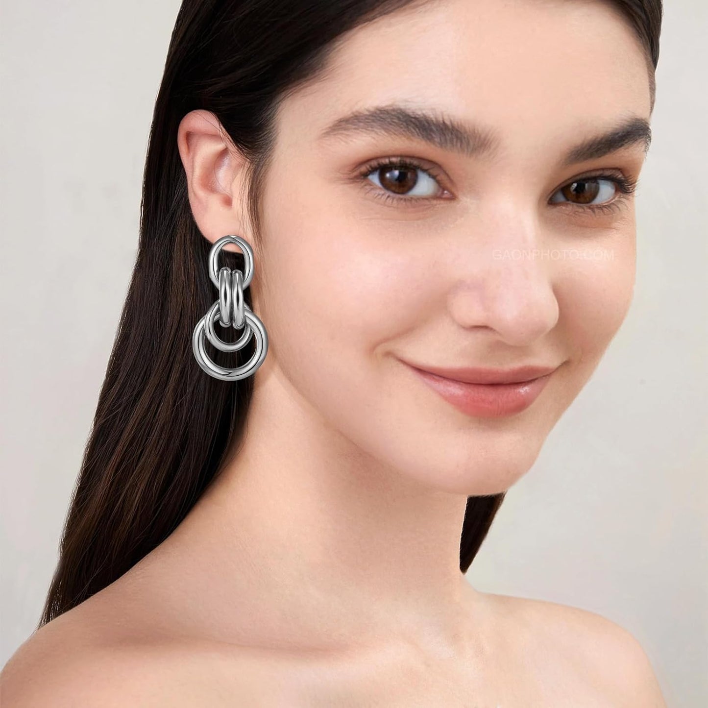 Love Geometric Droplet Earrings