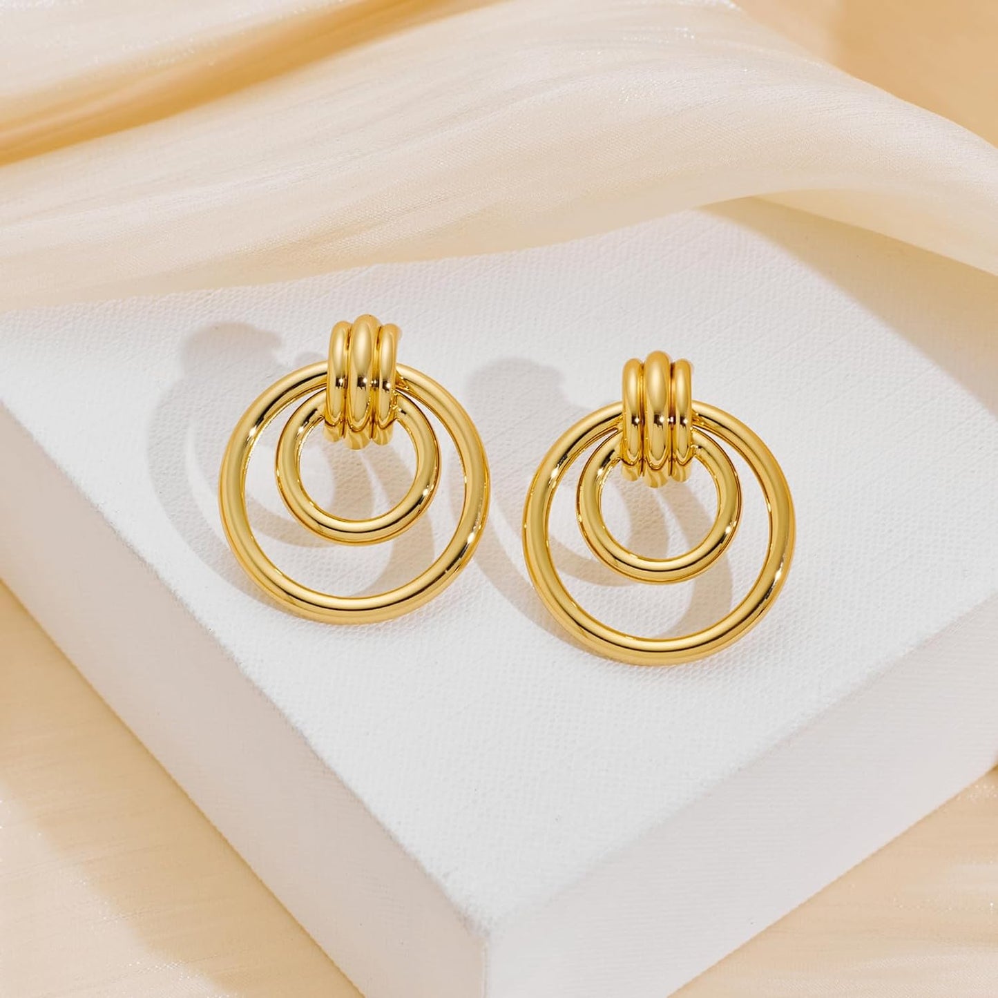 Love Geometric Droplet Earrings