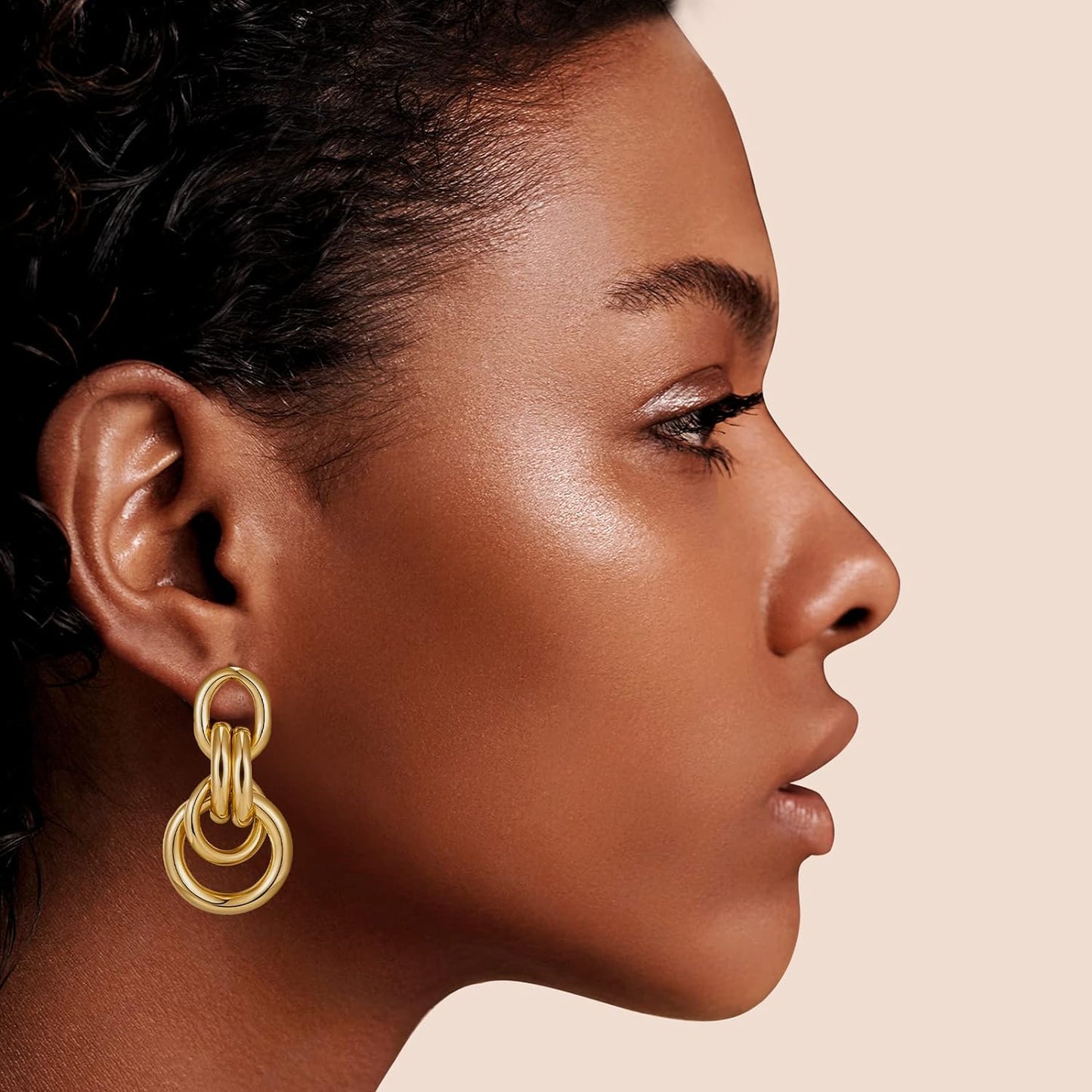 Love Geometric Droplet Earrings