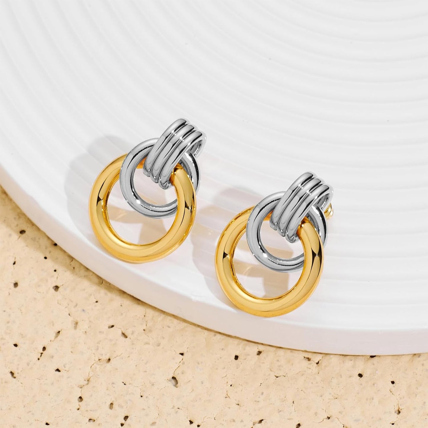 Love Geometric Droplet Earrings