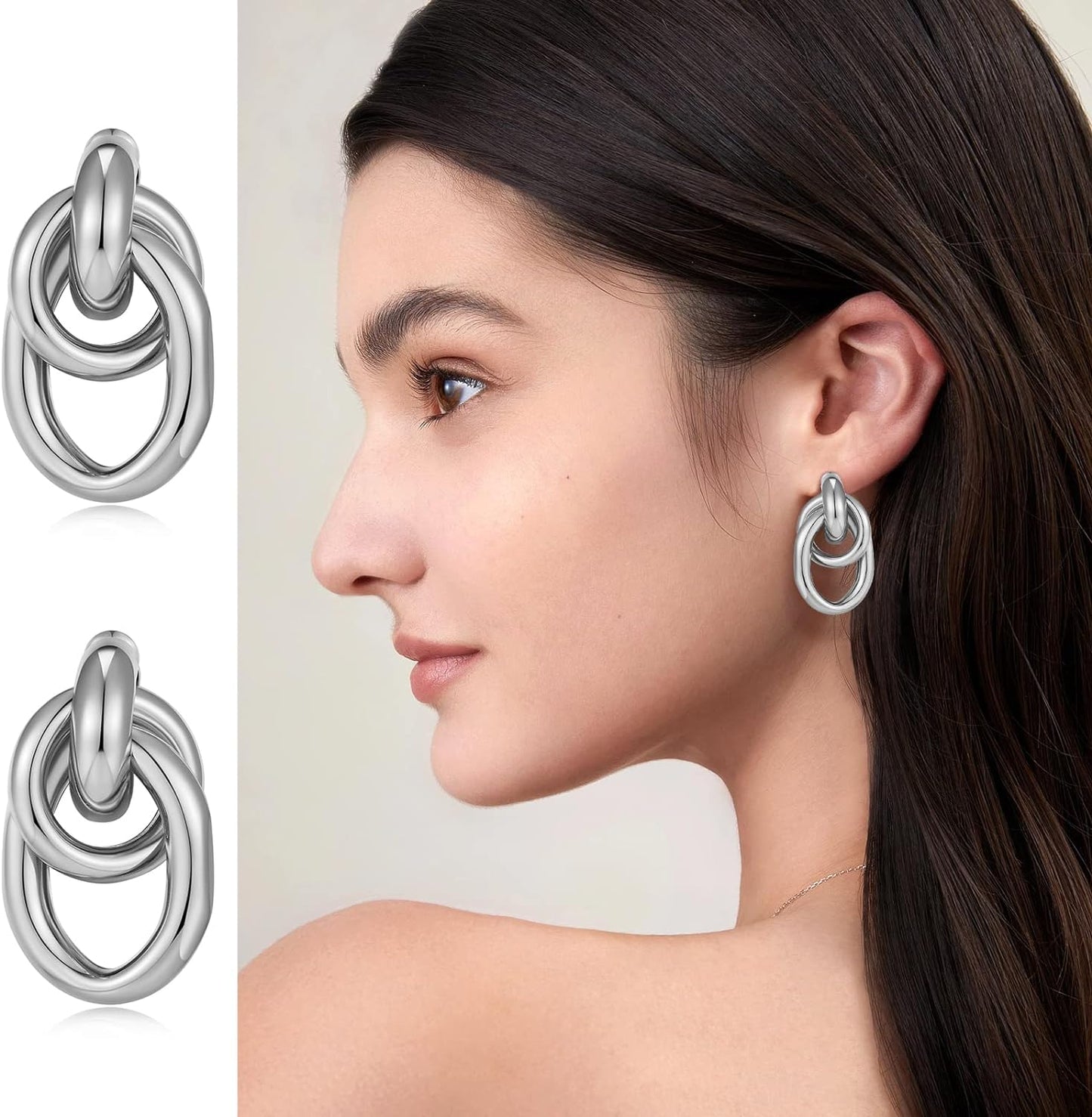 Love Geometric Droplet Earrings