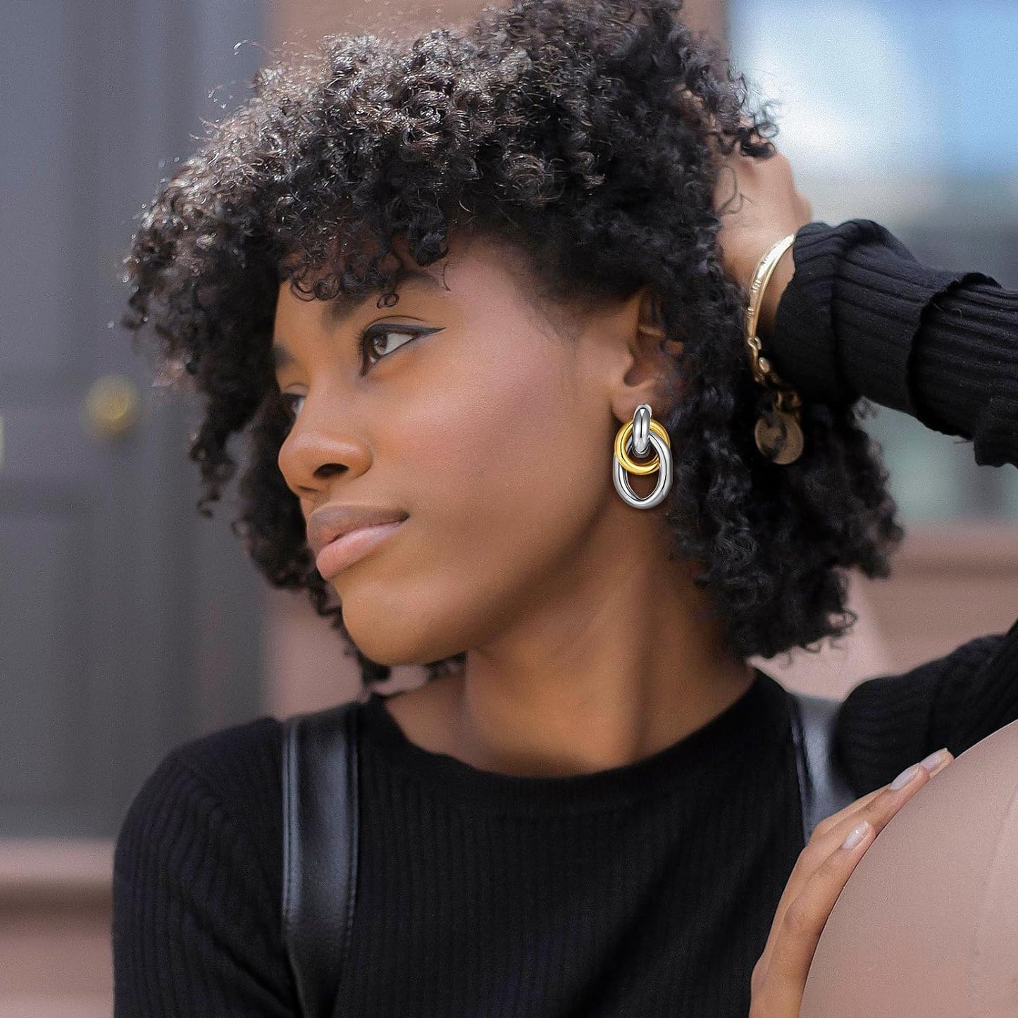 Love Geometric Droplet Earrings