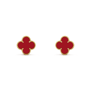 RED DELUXE CLOVER EARRING