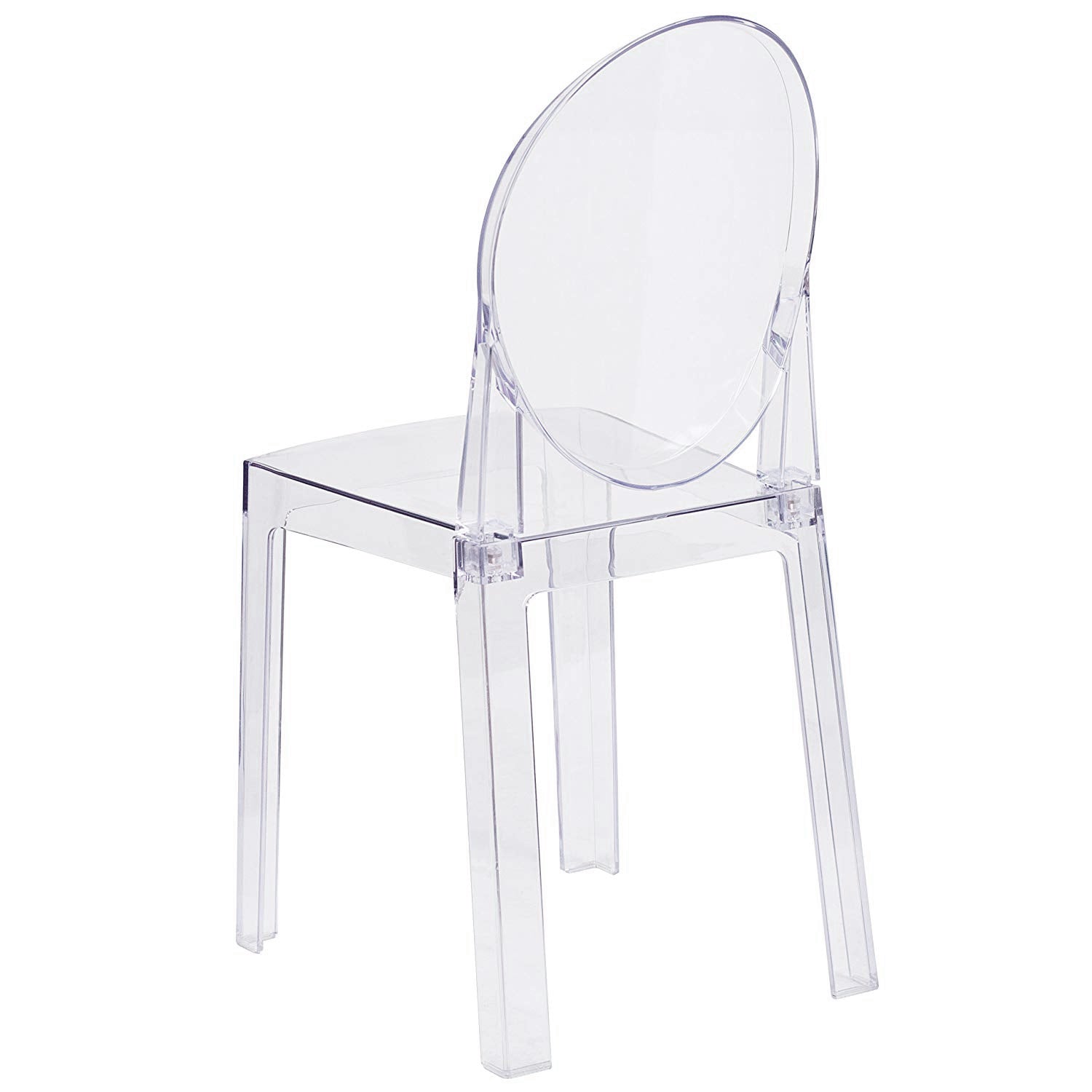 Modern Clear Acrylic Folding Dining Vanity Desk Chair - My Home Accessories