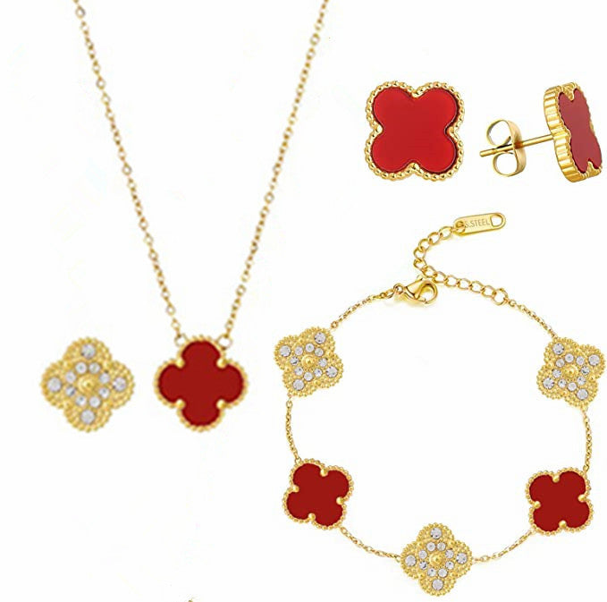 LUXURY CLOVER SET RED