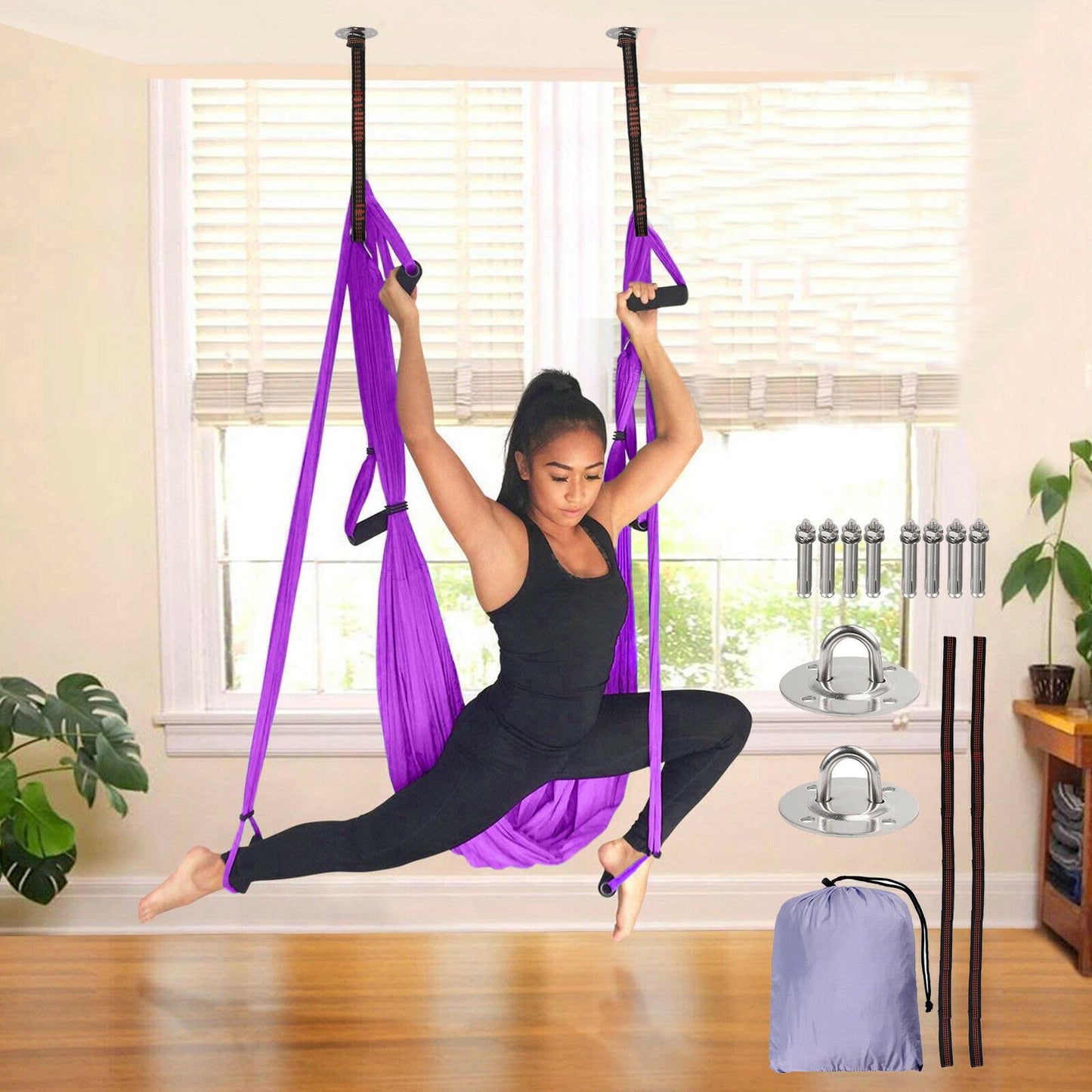 Flexible Aerial Silk Yoga Hammock Swing - My Home Accessories