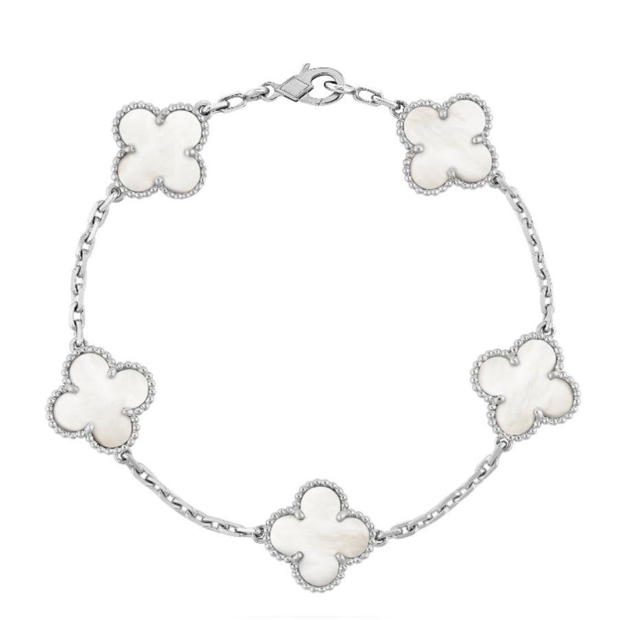 LUCKY SILVER CLOVER WHITE