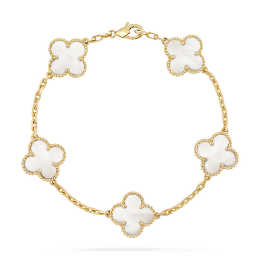 Floral Beauty Bracelet - White