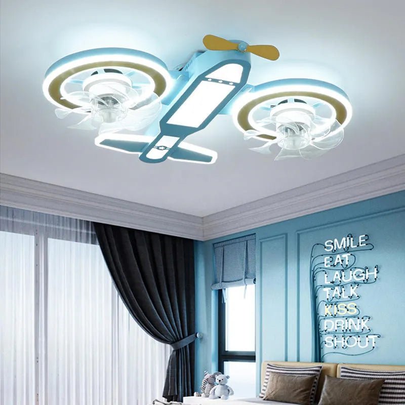 Airplane Kids Ceiling Light & Fan