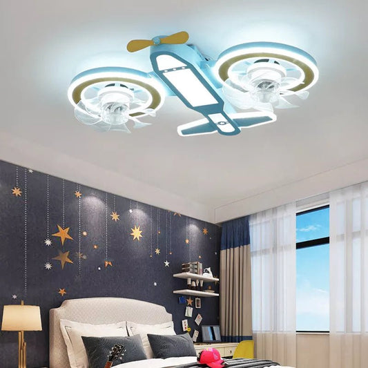 Airplane Kids Ceiling Light & Fan