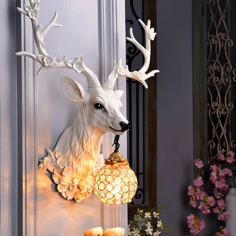 Deer Head Wall Lamp