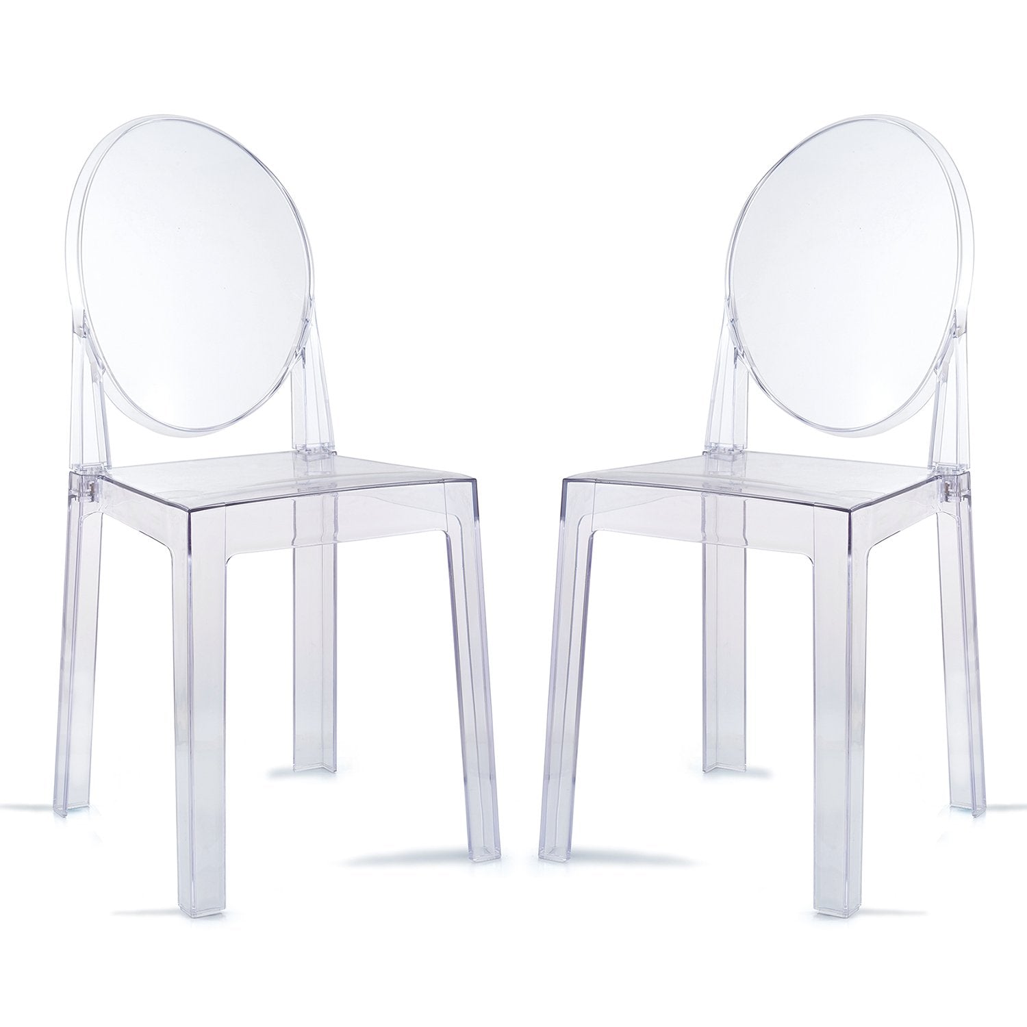 Modern Clear Acrylic Folding Dining Vanity Desk Chair - My Home Accessories