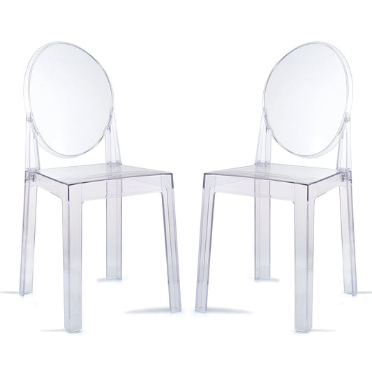 Modern Clear Acrylic Folding Dining Vanity Desk Chair - My Home Accessories