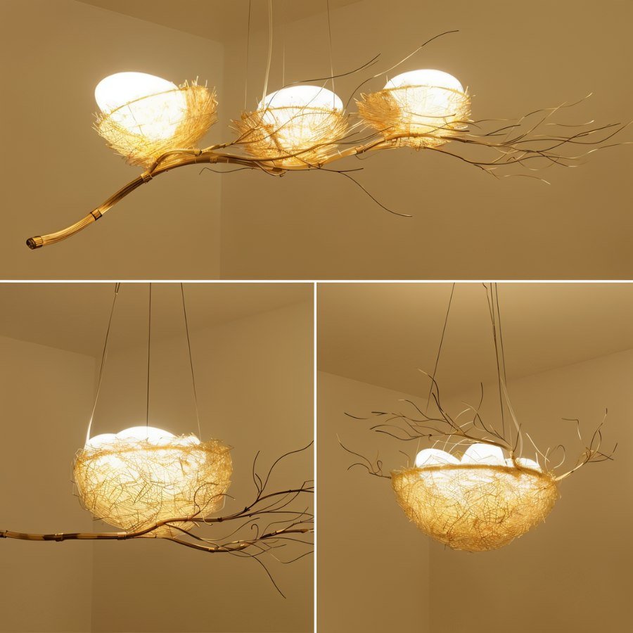 Gold Nest Chandelier