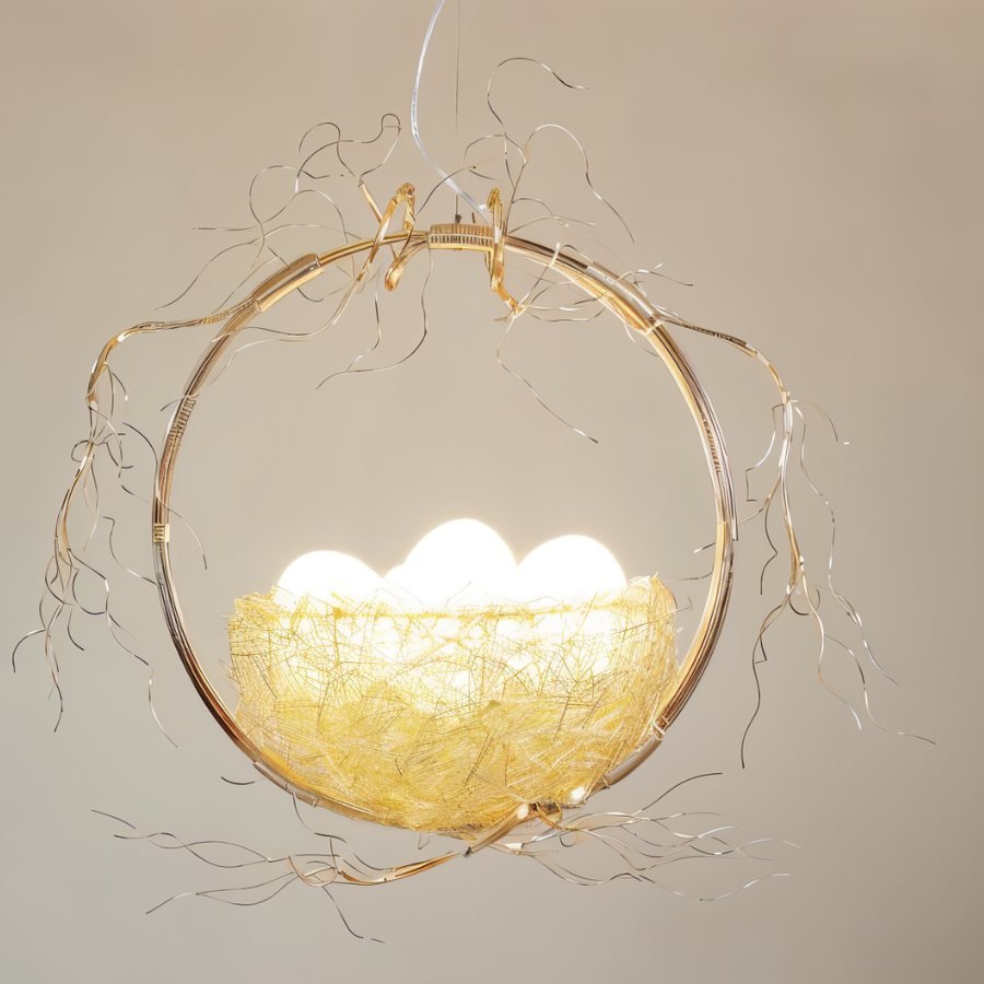 Gold Nest Chandelier