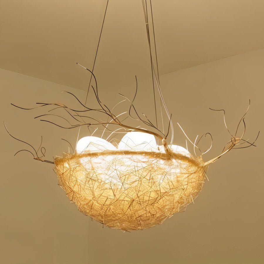 Gold Nest Chandelier