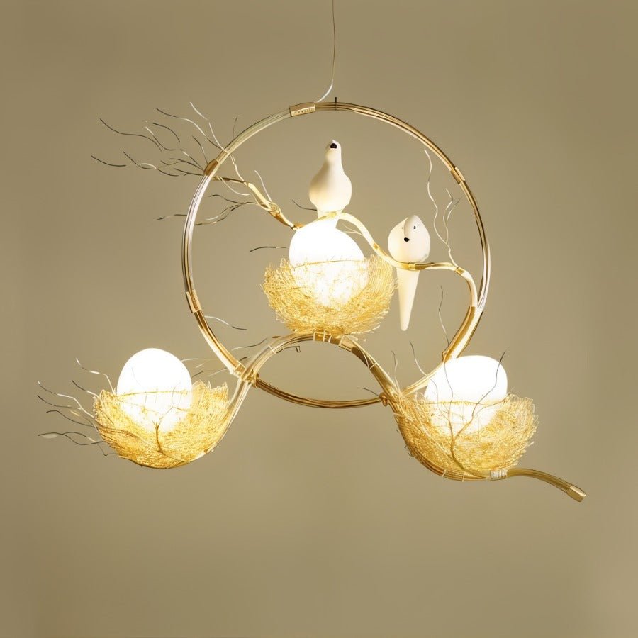 Gold Nest Chandelier