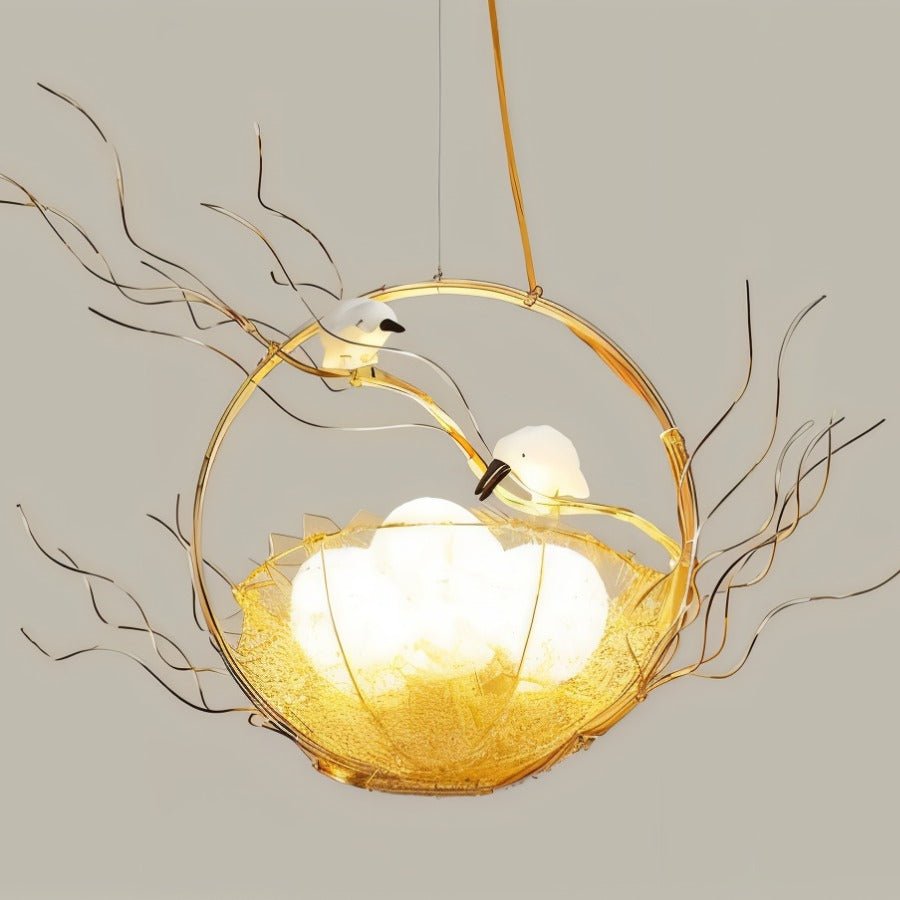 Gold Nest Chandelier