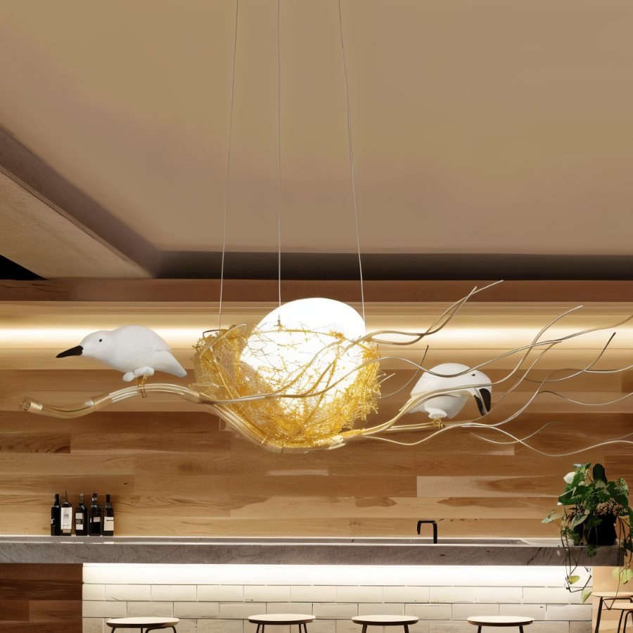 Gold Nest Chandelier