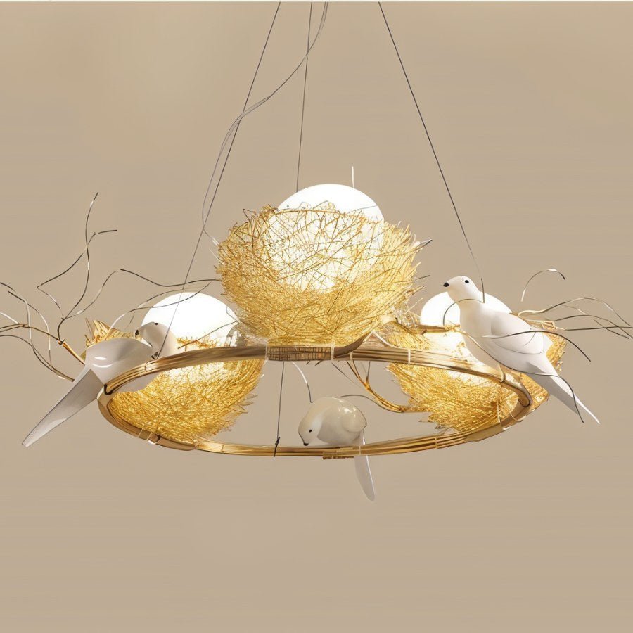 Gold Nest Chandelier