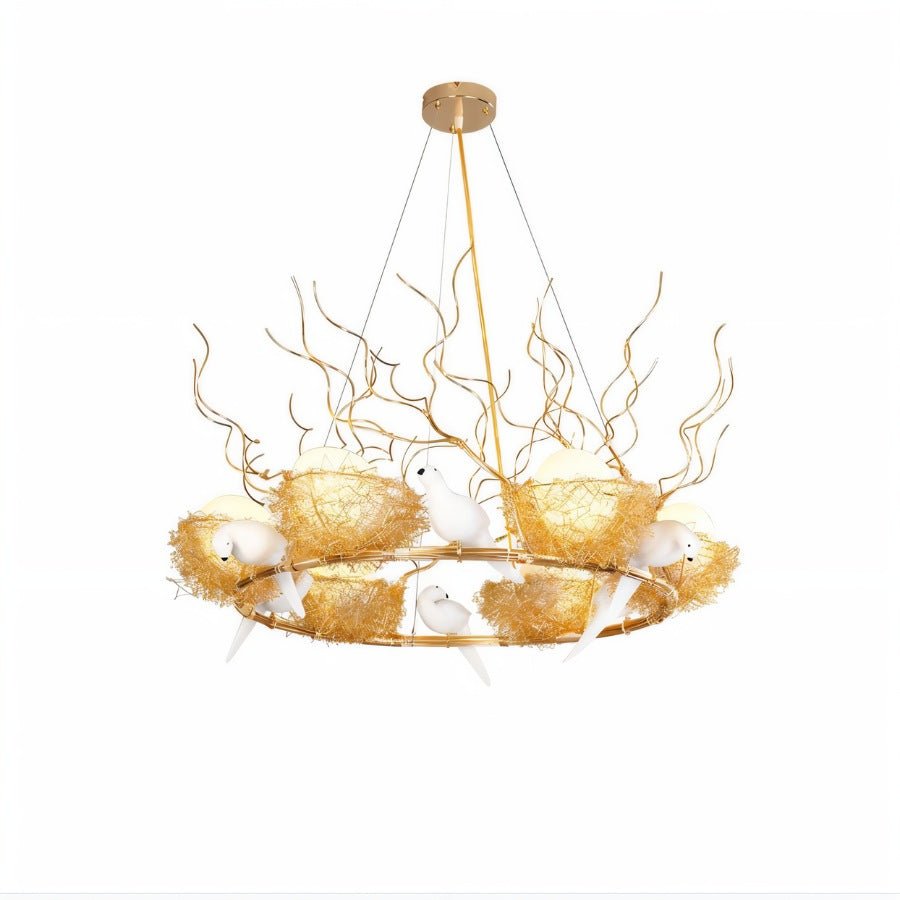 Gold Nest Chandelier