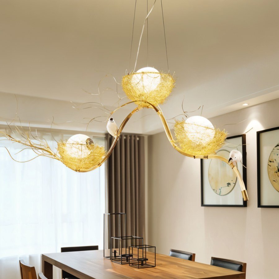 Gold Nest Chandelier