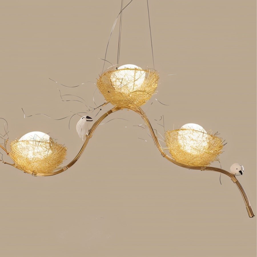 Gold Nest Chandelier