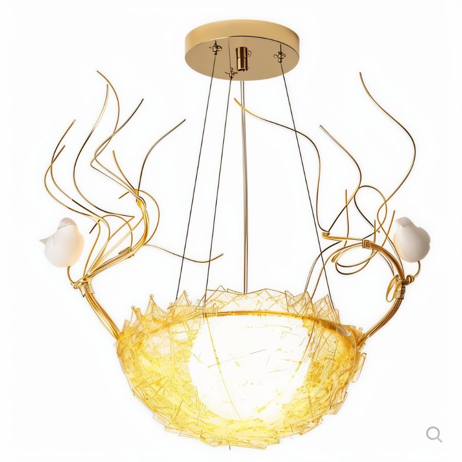 Gold Nest Chandelier