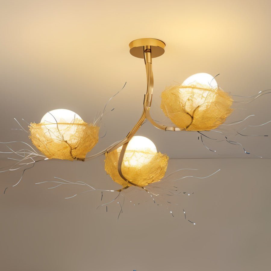 Gold Nest Chandelier