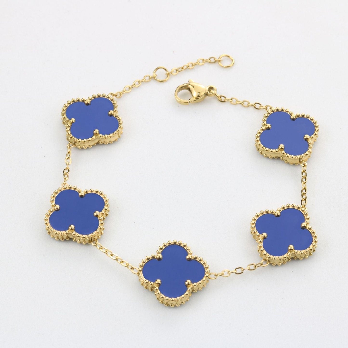 LUCKY CLOVER BRACELET BLUE