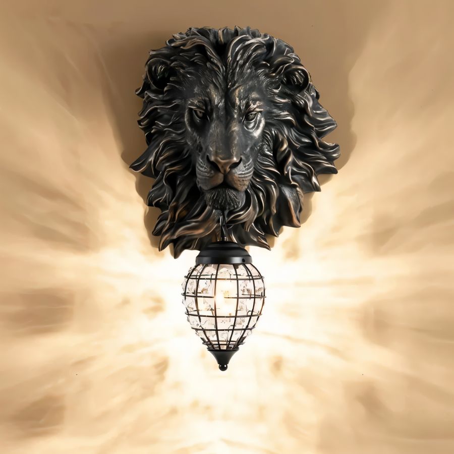 Lion Head Wall Lamp