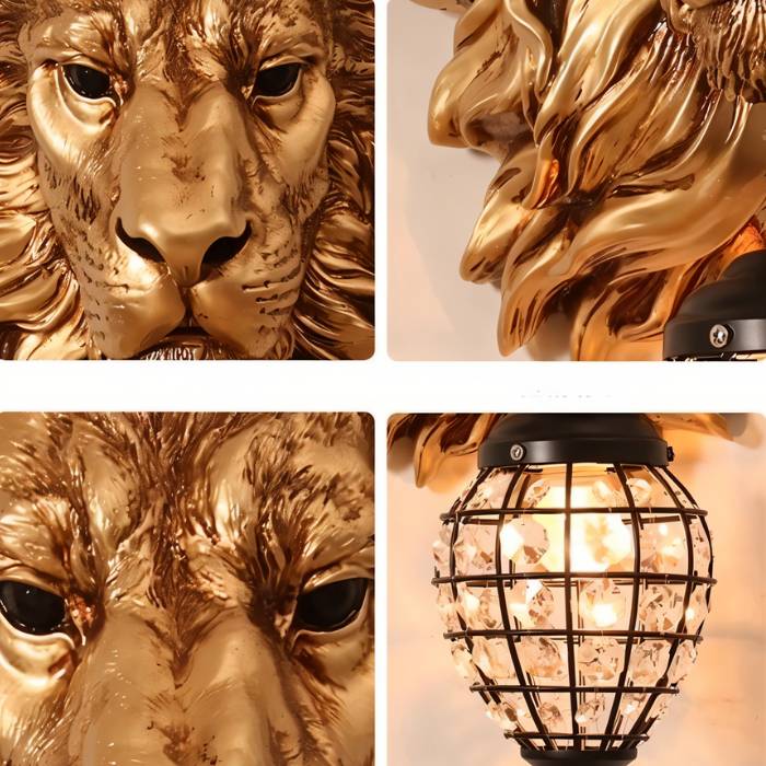 Lion Head Wall Lamp