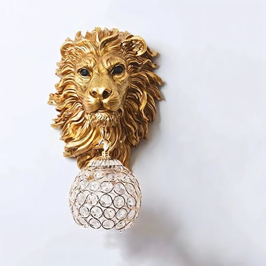 Lion Head Wall Lamp