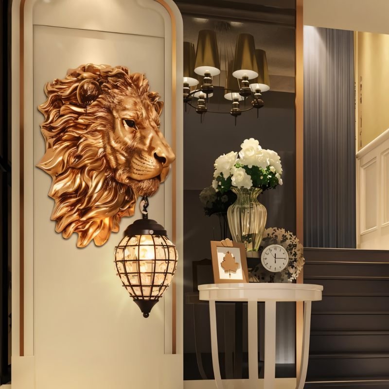 Lion Head Wall Lamp