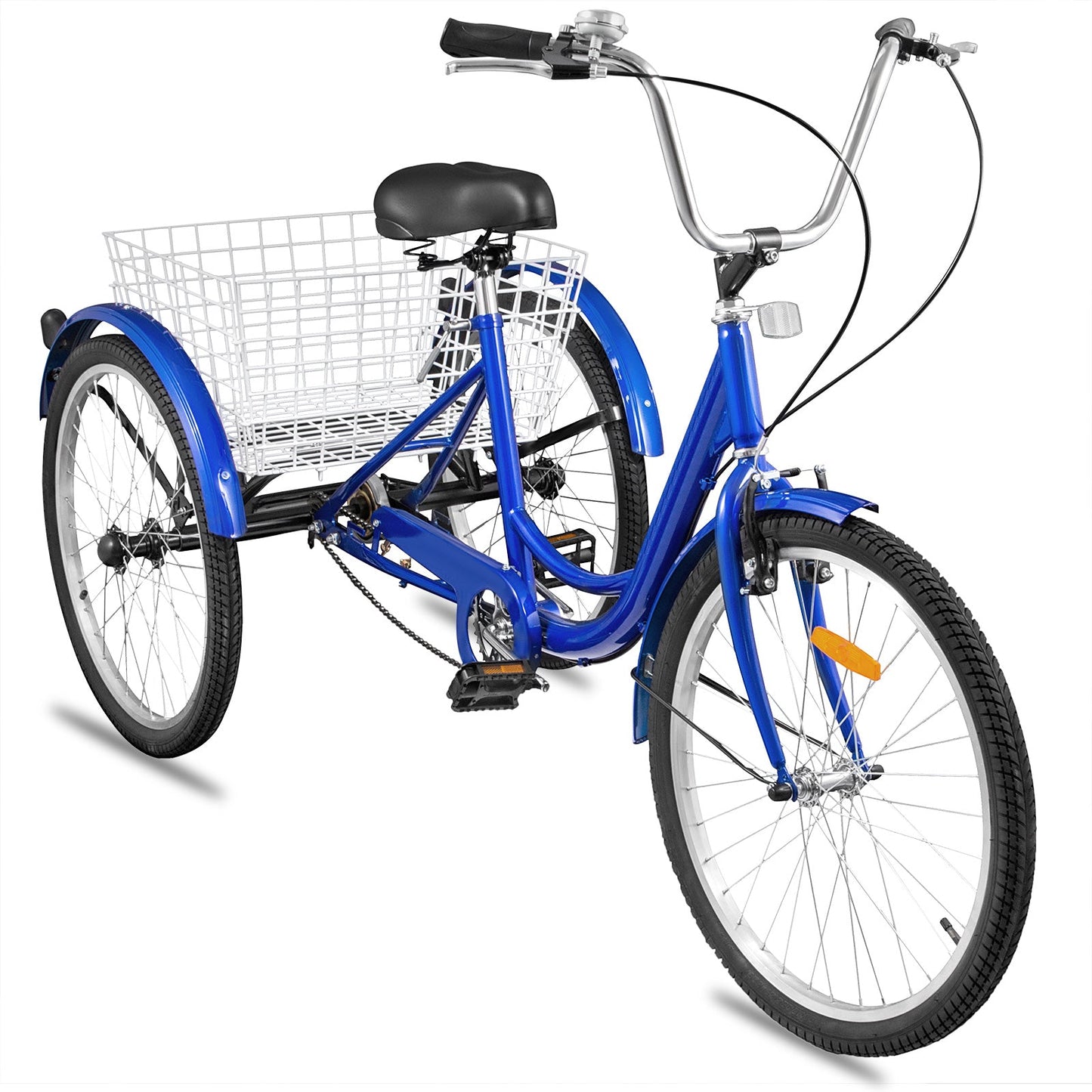 Premium Folding Three Wheel Adult Tricycle Bike With Basket