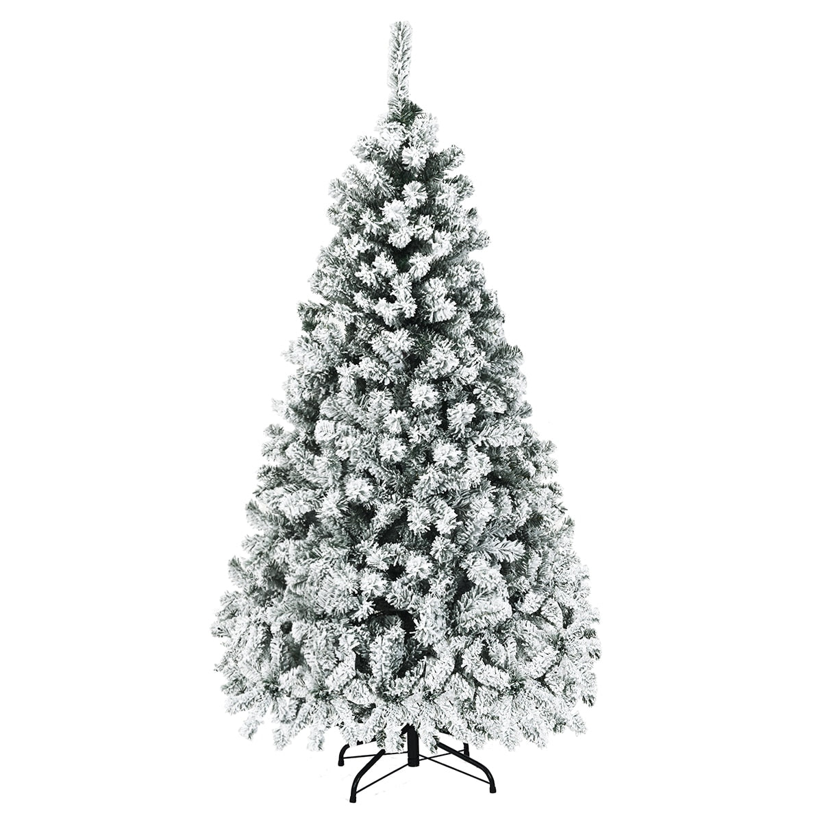 Realistic Prelit Flocked Artificial Christmas Tree 6FT