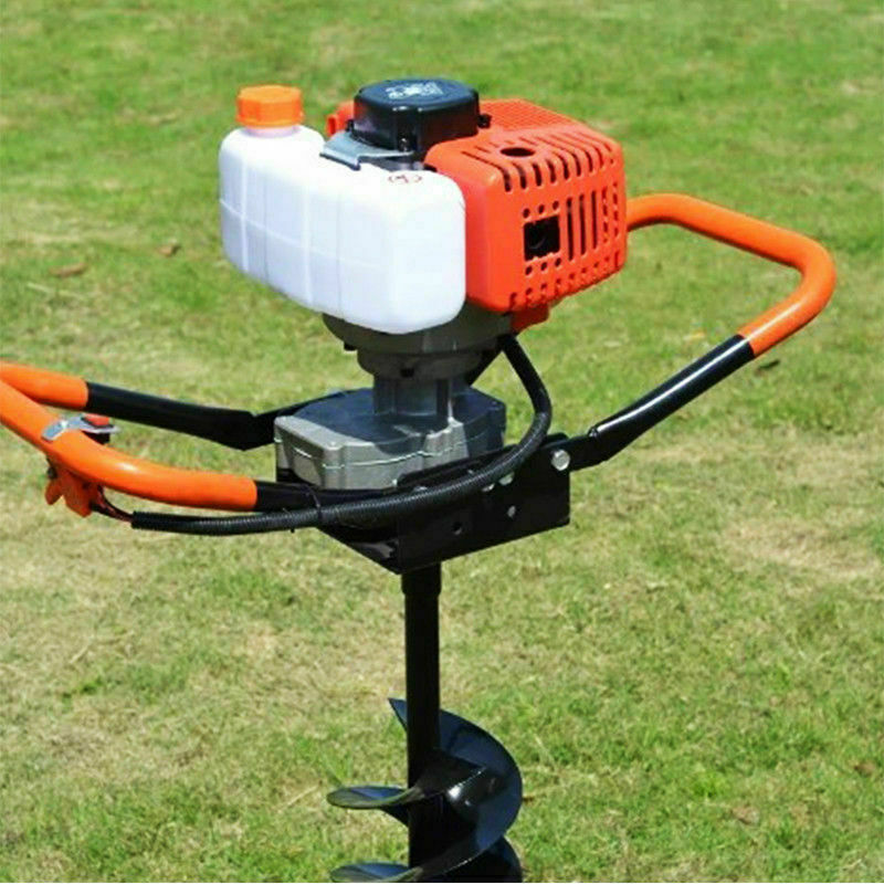 Heavy Duty Gas Powered Post Hole Earth Auger Drill 52cc - My Home Accessories