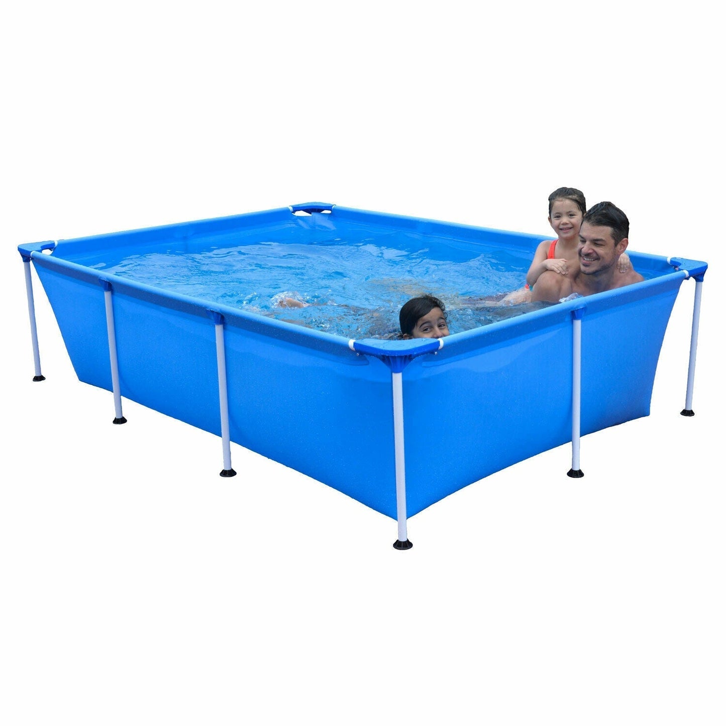 Large Outdoor Above Ground Rectangle Hard Sided Swimming Pool - My Home Accessories