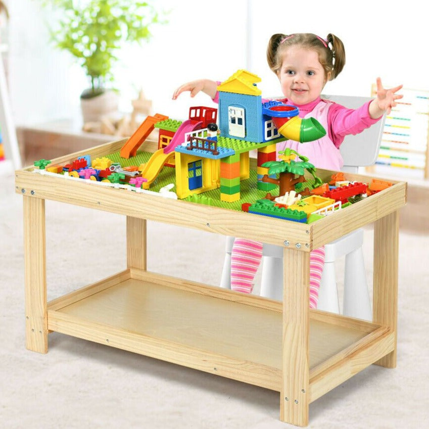 Large Kids Wooden Activity Learning Play Table - My Home Accessories