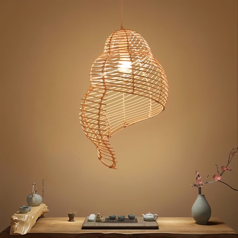 Wrap Rattan Pendant Light